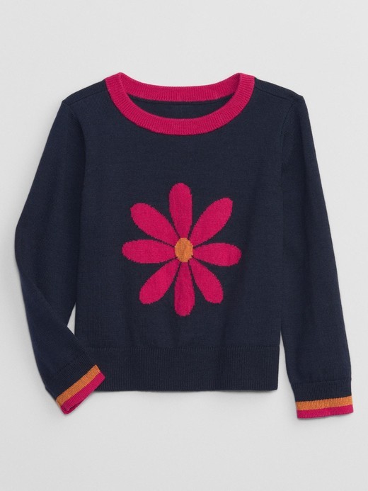 Image for babyGap Flower Intarsia Sweater from Gap