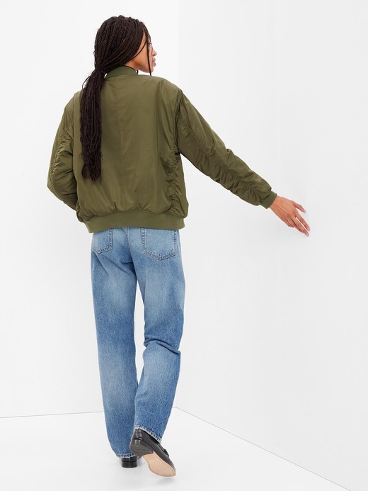 Gap green store bomber jacket