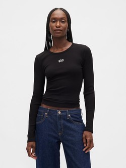 Modern Rib Logo Crop T-Shirt