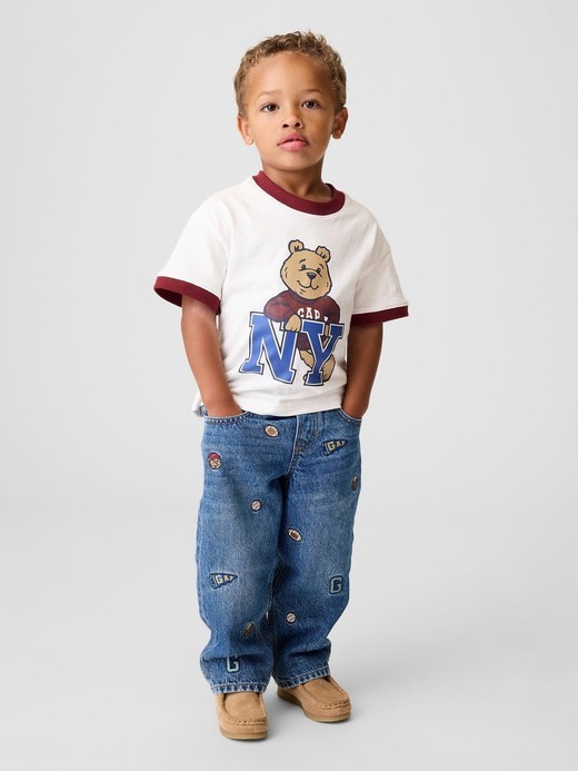 Image for Baby & Toddler Embroidered Pull-On Baggy Jeans from Gap
