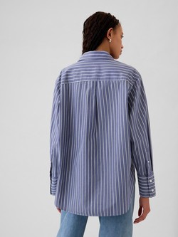 GAP Organic Cotton Big Shirt Blue Stripe 2