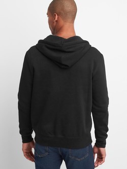 GAP Fleece Logo Zip Hoodie LIGHT HEATHER GREY 2