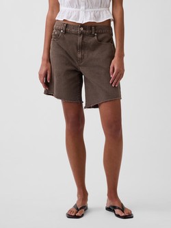 Ohlapne denim bermuda hlače