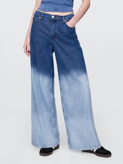 GAP Mid Rise UltraSoft Baggy Jeans Medium Indigo 3