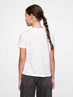 GAP Relaxed majica s kratkimi rokavi za deklice Bela - New Off White 2