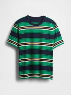 GAP Original T-Shirt Green Stripe 5