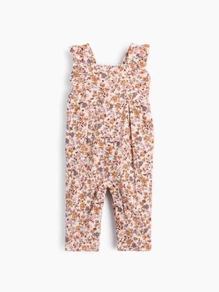 Baby Floral Corduroy Overalls