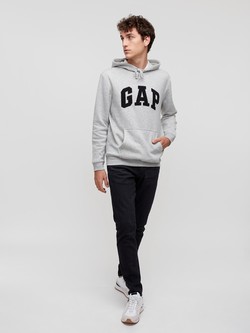 GAP Gap Logo Fleece Hoodie Gray 3