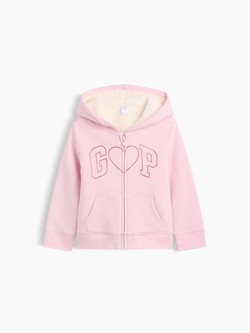 babyGap Sherpa-Lined Logo Zip Hoodie