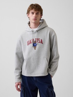 Gap logo moški pulover s kapuco