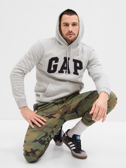 Gap logo moški pulover s kapuco
