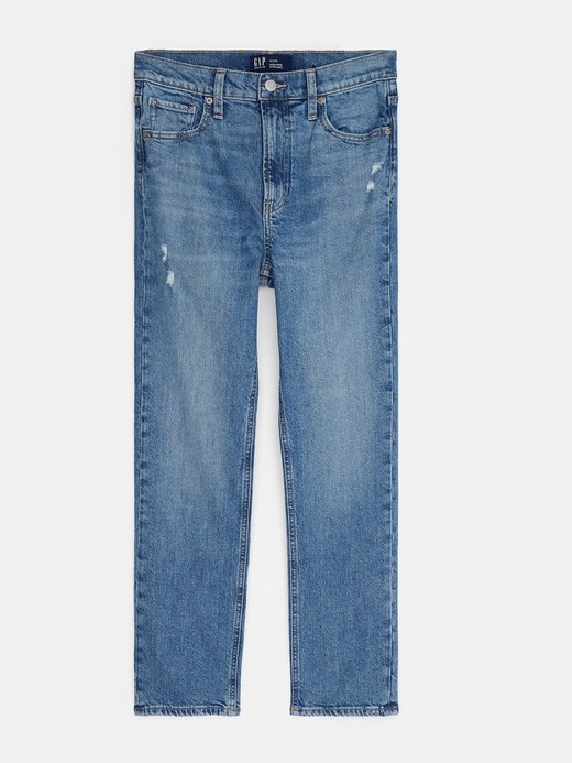 Slika za Ženske straight jeans hlače z visokim pasom od Gap