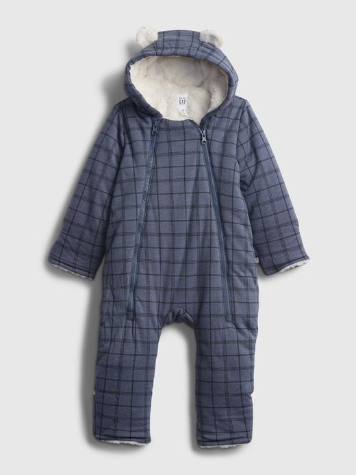 Image for Baby Hoodie Sherpa-Lined One-Piece from Gap