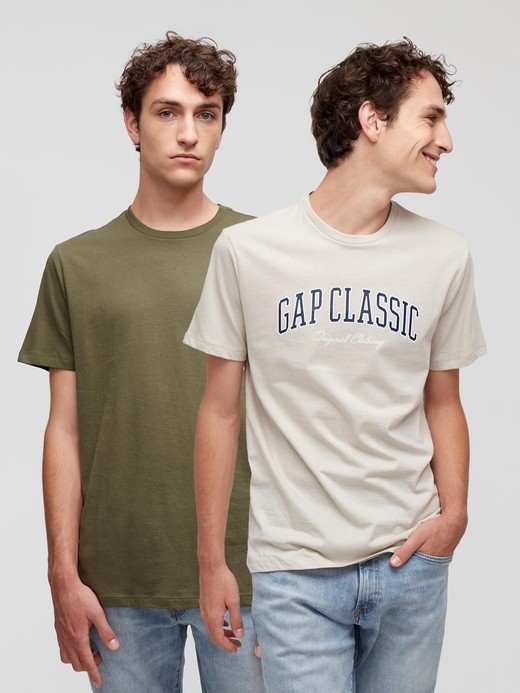 Slika za Paket 2 Gap logo moških majic s kratkimi rokavi od Gap