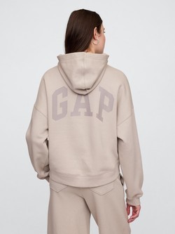 Gap logo ženski crop pulover s kapuco