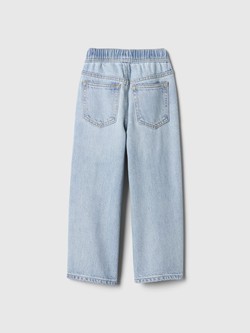 GAP UltraSoft široke jeans hlače za malčke Modra - Light Indigo 2