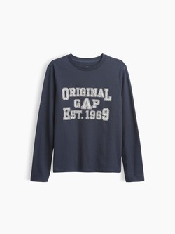 Gap logo majica z dolgimi rokavi za dečke