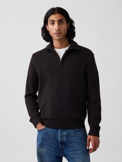 Relaxed Quarter-Zip Sweater