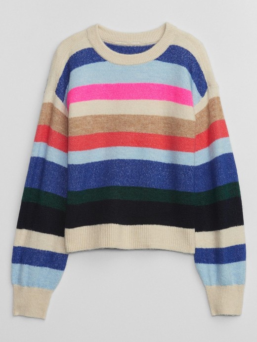 Image for Kids Happy-Stripe Crewneck Sweater from Gap