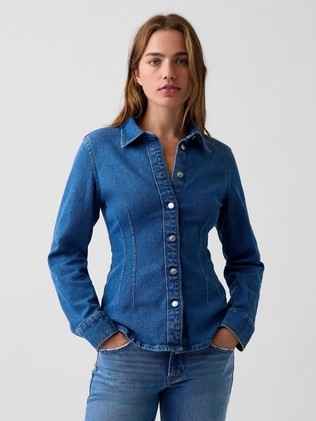 Ženska oprijeta denim srajca