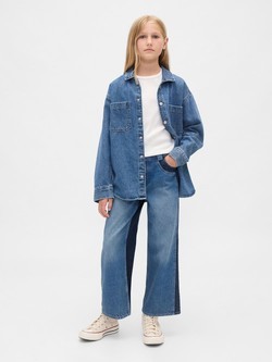 Wide Leg jeans hlače z visokim pasom za deklice
