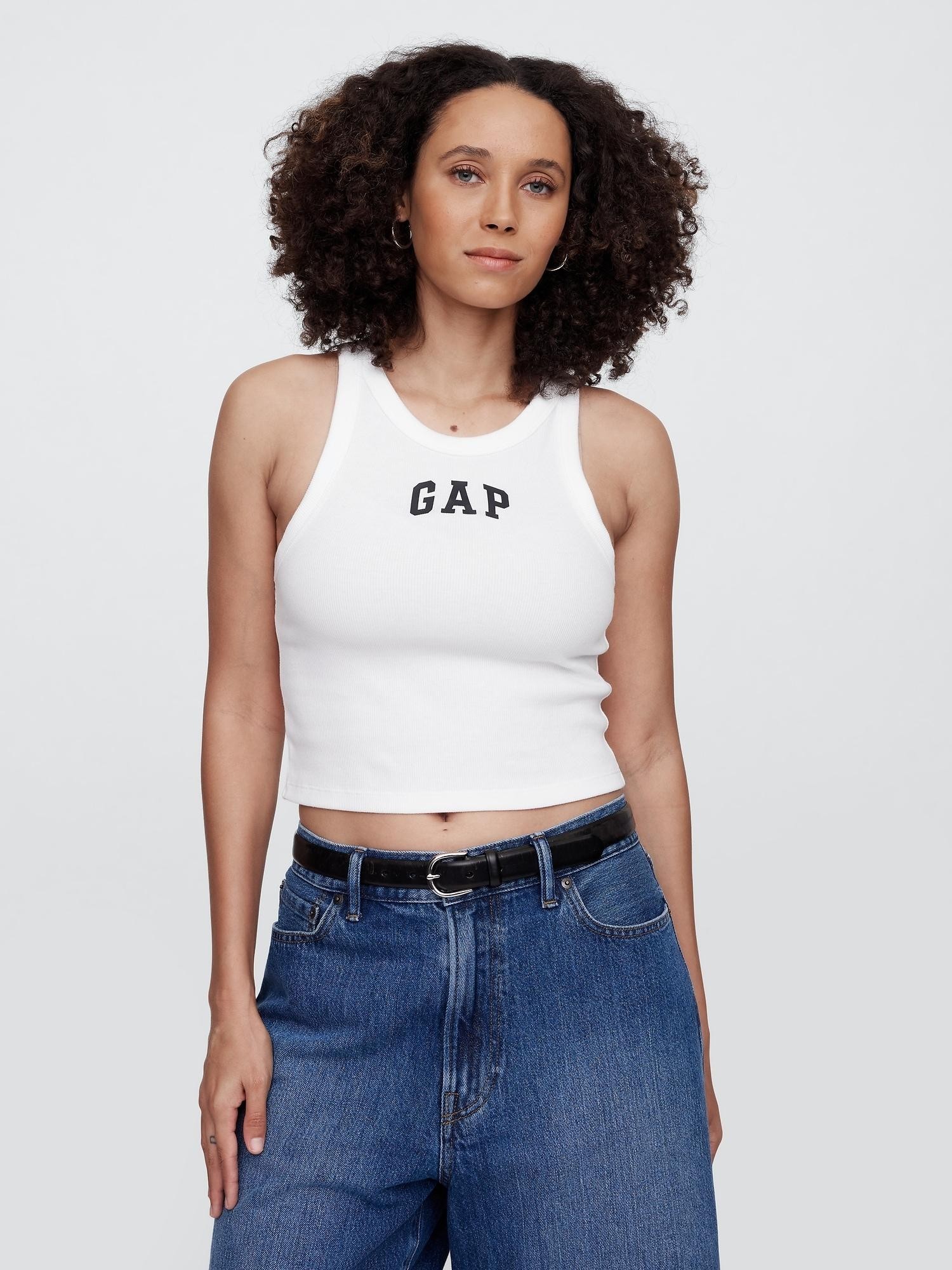 Ribbed Gap Logo Cropped Tank Top | GAP | gap.si