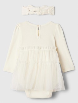 GAP Baby Tulle Bodysuit Ivory Frost 2