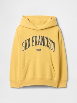 GAP Unisex pulover s kapuco za otroke Rumena - French Almond 7
