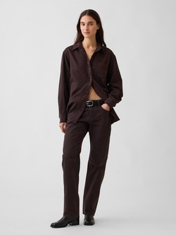 Ženske straight fit jeans hlače z zožanimi hlačnicami
