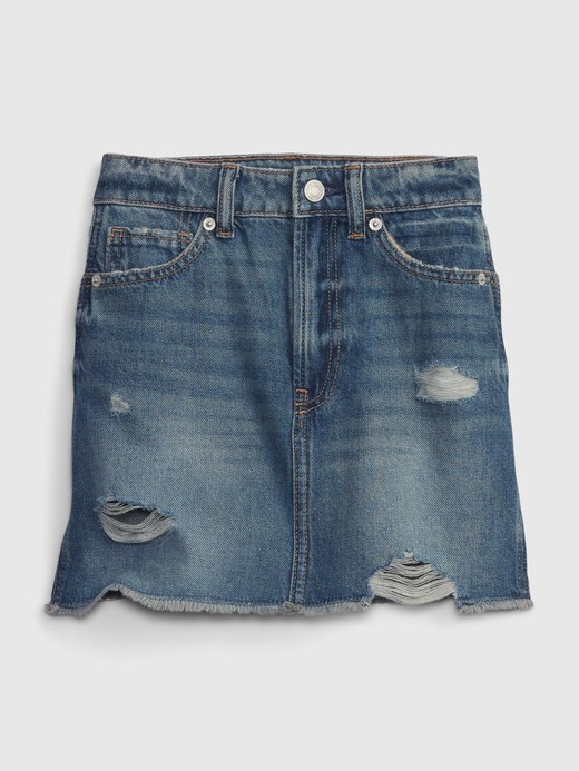Image for Kids High Rise Denim Skirt with Washwell from Gap