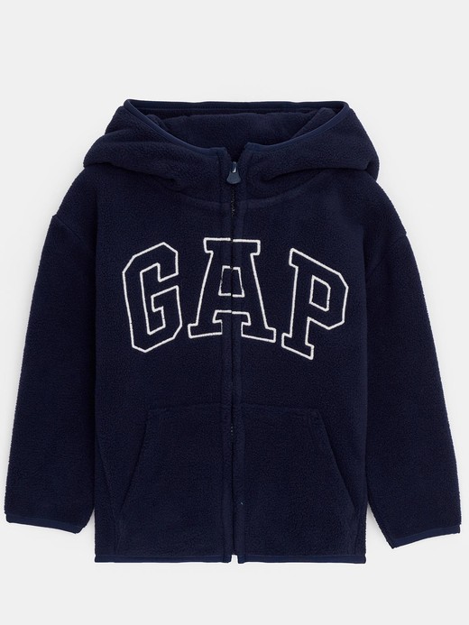 Slika za Gap logo jopica s kapuco iz flisa za malčke od Gap