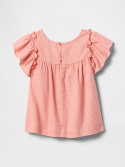 GAP Majica z nabranimi rokavi za malčice Oranžna - Tea Rose 2