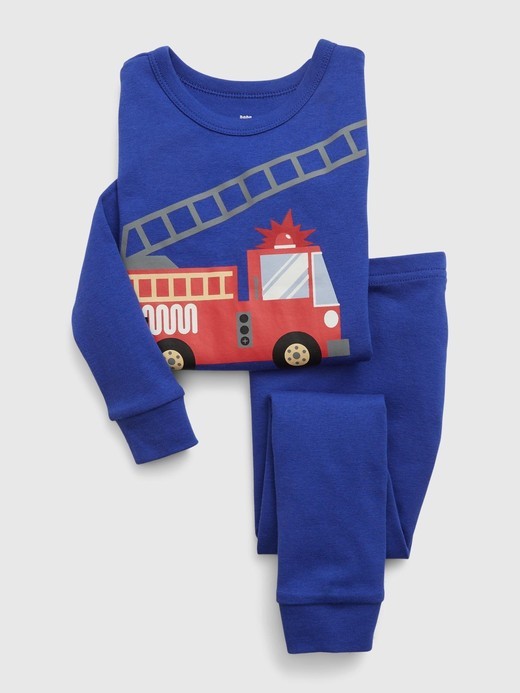 Image for babyGap 100% Organic Cotton Truck PJ Set from Gap