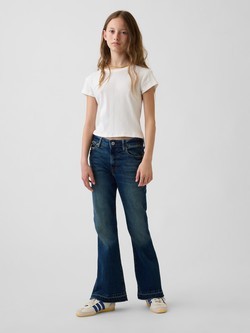 Jeans hlače z zvončastimi nogavicami za deklice