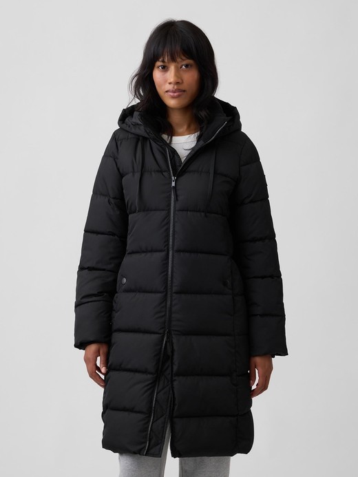 Image for Relaxed Midi Puffer Coat With Hood from Gap