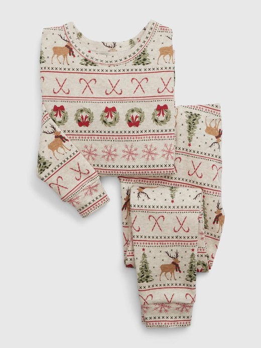 Image for babyGap 100% Organic Cotton Holiday PJ Set from Gap