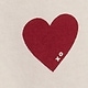 Bež - Ivory Heart Print