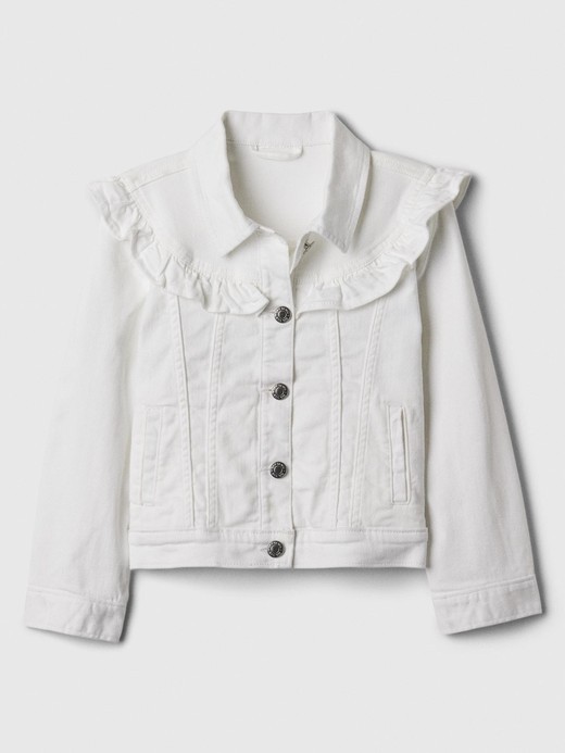 Image for Kids Ruffle Icon Denim Jacket with Washwell from Gap