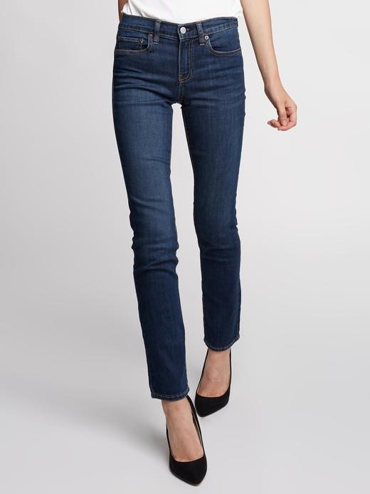 Image for Mid Rise Classic Straight Jeans from Gap