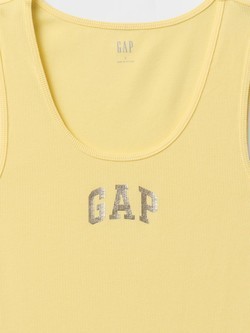 GAP Gap logo ženska majica brez rokavov Rumena - Pale Banana 12-0824Tcx 4