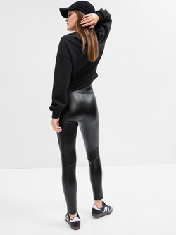 Faux-Leather Ponte Leggings