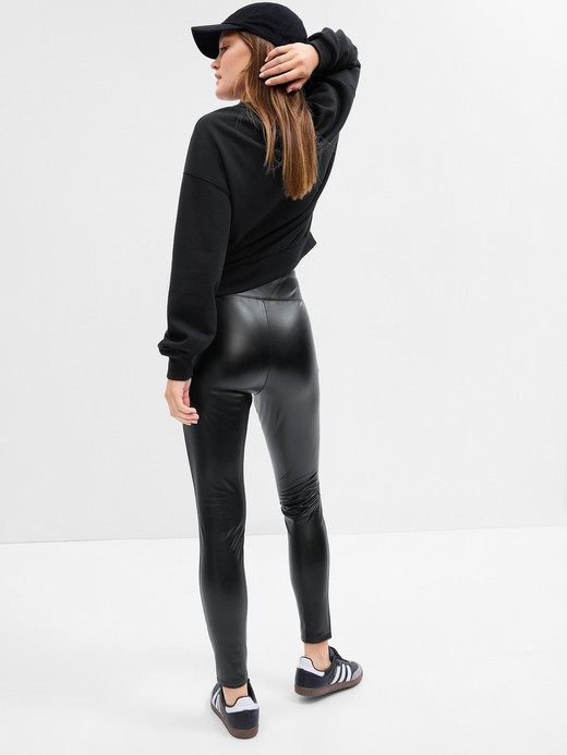 Image for Faux-Leather Ponte Leggings from Gap