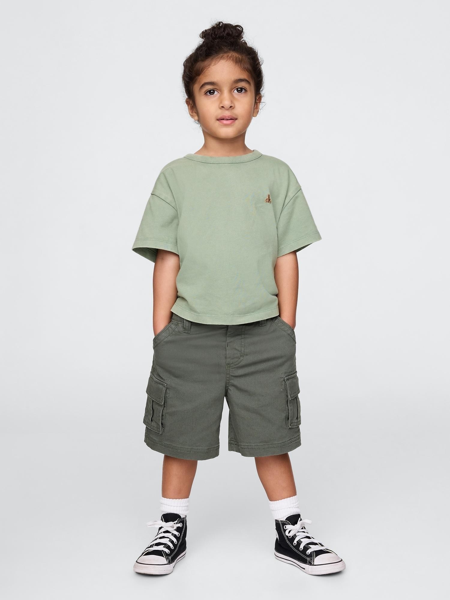 GAP Cargo kratke hlače za malčke Zelena - Thyme Green 