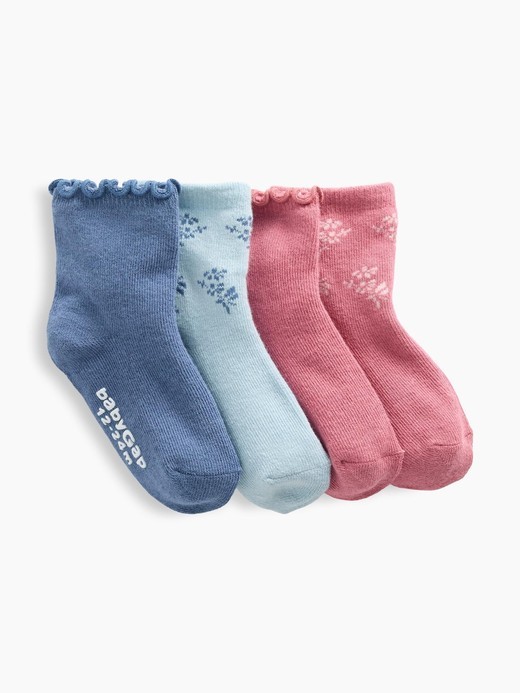 Image for Baby & Toddler Floral Socks (4-Pack) from Gap