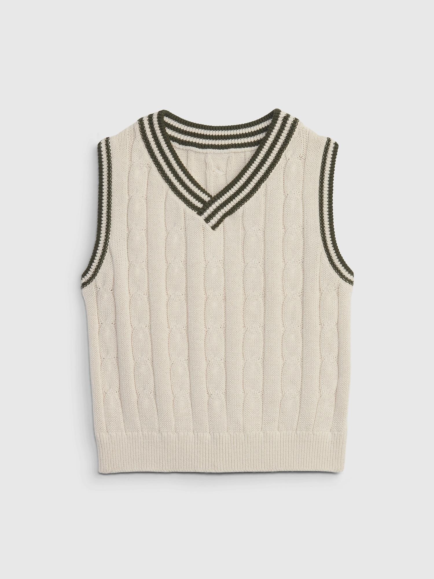 GAP Toddler Sweater Vest Light Cream Beige 
