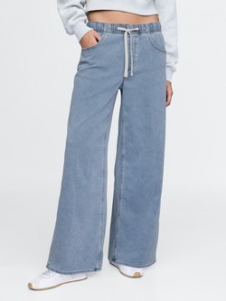 GAP Ženske baggy jeans hlače Modra - Light Indigo 2