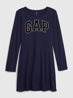 Gap logo obleka z dolgimi rokavi za deklice
