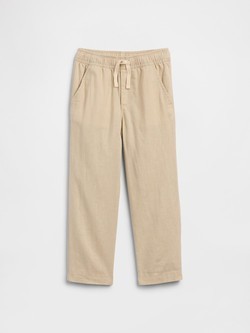 babyGap Pull-On Tapered Linen-Blend Pants