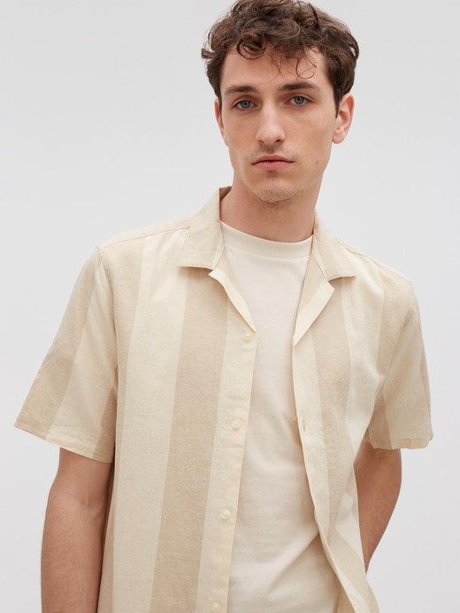 Gap mens linen shirt deals
