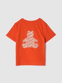 Gap logo majica s prsnim žepom in potiskom zadaj za malčke